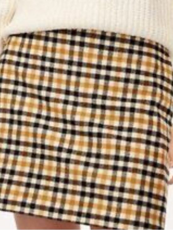 Wilfred Dresses & Skirts - Wilfred Plaid Mini Skirt in Black, Cream & Tan
